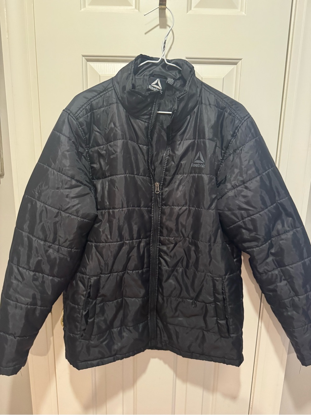 Reebok Black Quilted Bomber Jacket